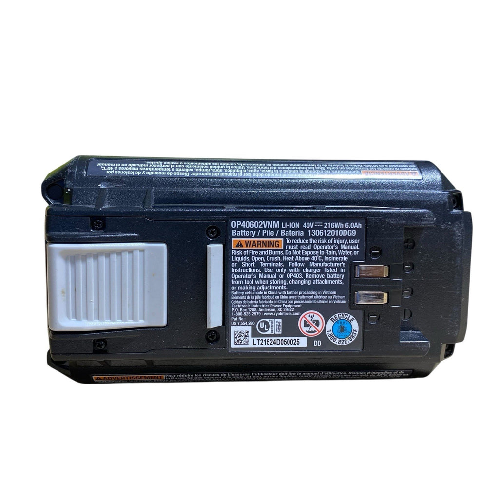 Ryobi OP40602 40V Lithium-ion 6.0 Ah High Capacity Battery PARTS OR REPAIR