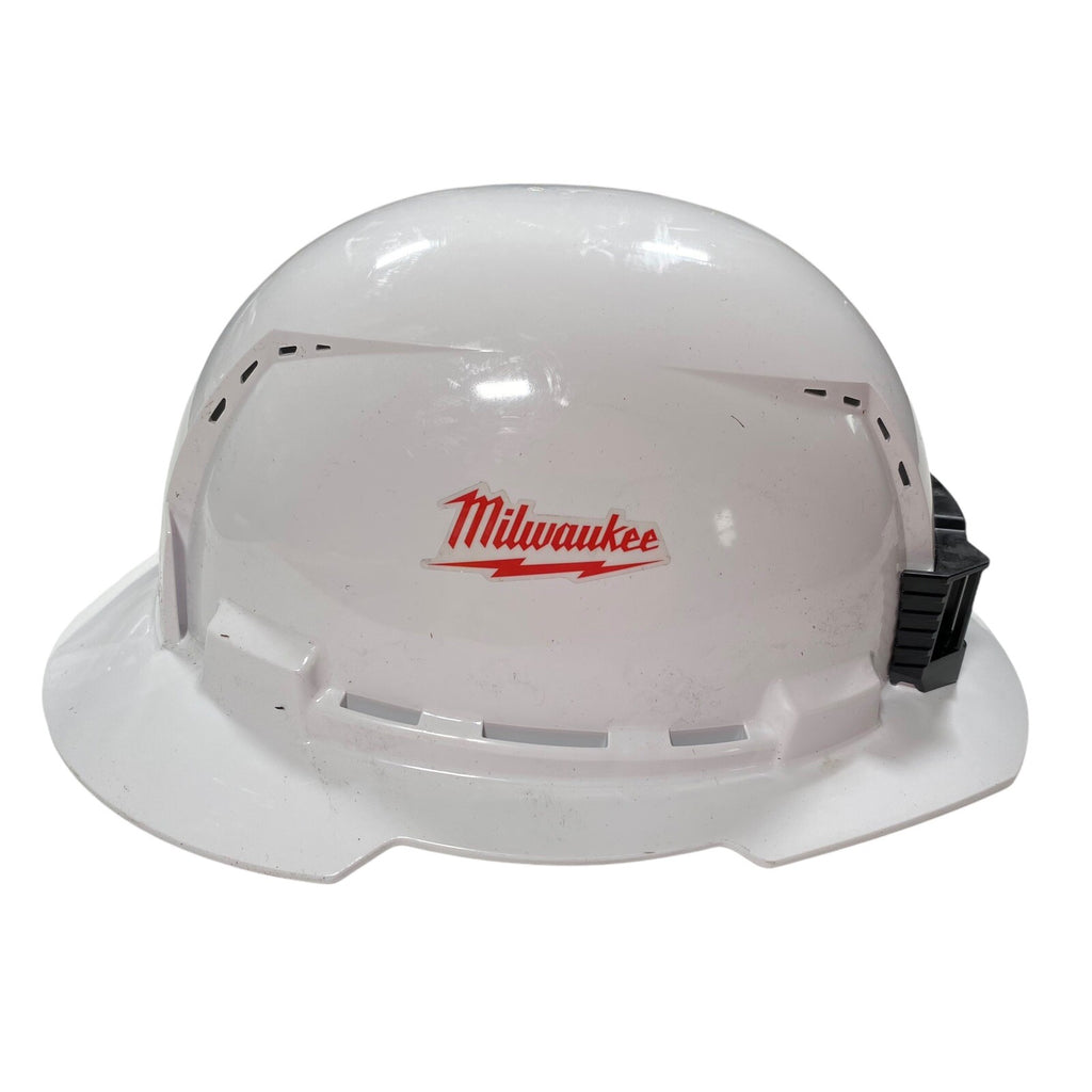 Milwaukee Tool 48-73-1221 Full Brim White Full Brim Vented Hard Hat W/6Pt