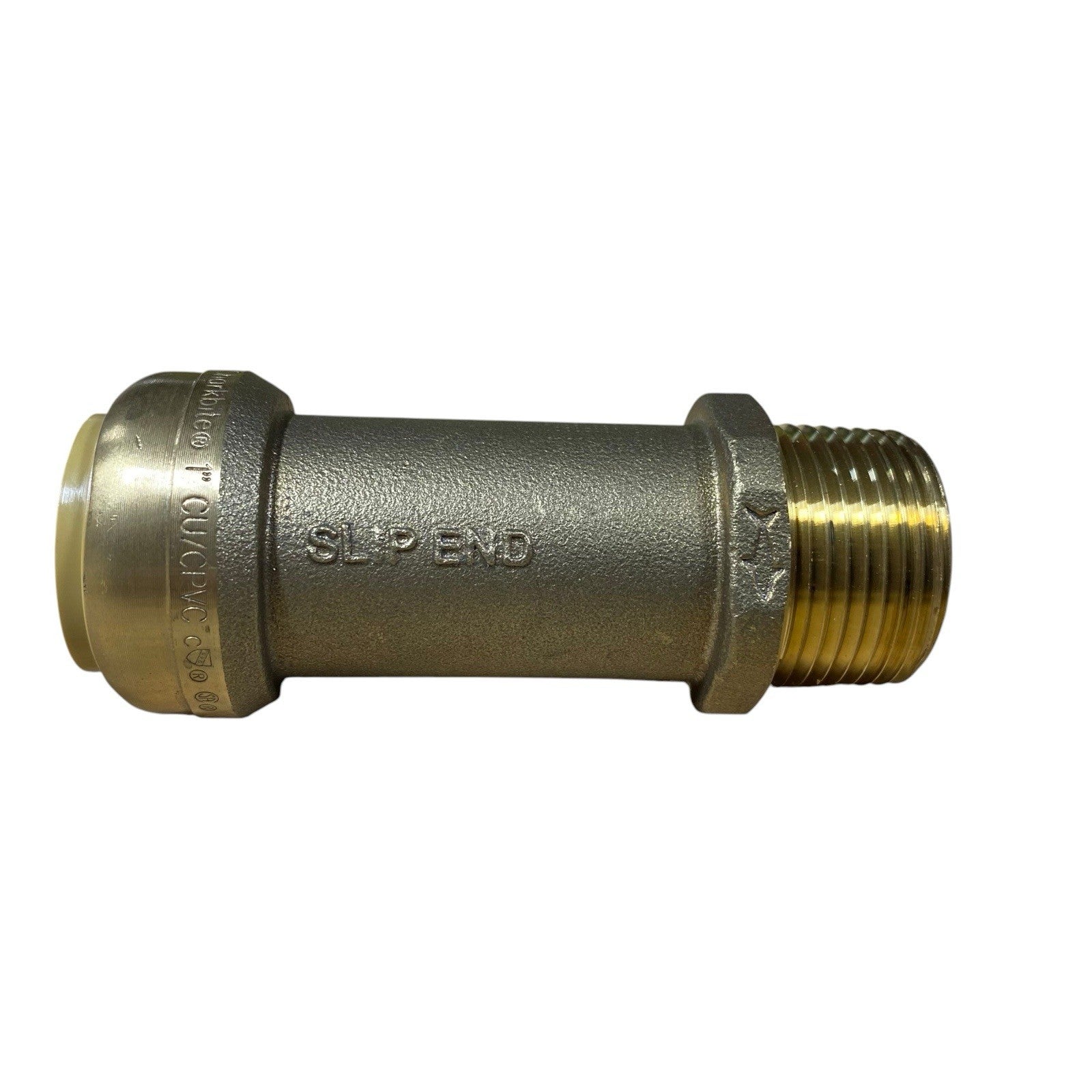 SharkBite U3140LFA Push Fit Slip Coupling Copper / PVC, 1” x 1” x MNPT