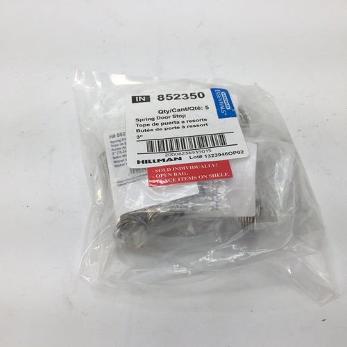 (10 PACK) Spring Door Stop Satin Nickel - Hardware Essentials 852350
