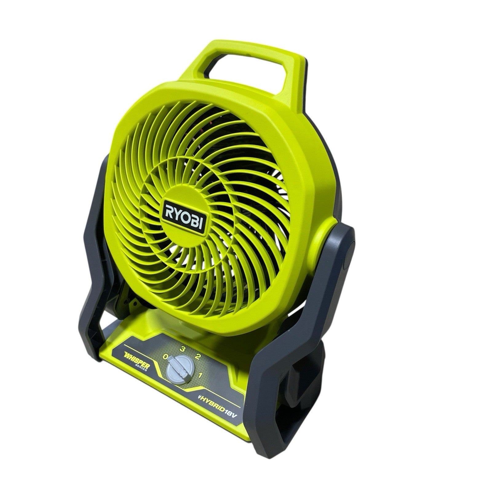 RYOBI ONE+ 18V Hybrid WHISPER Series 7.5 in 3-Speed Fan - Hyper Green - PCL811B