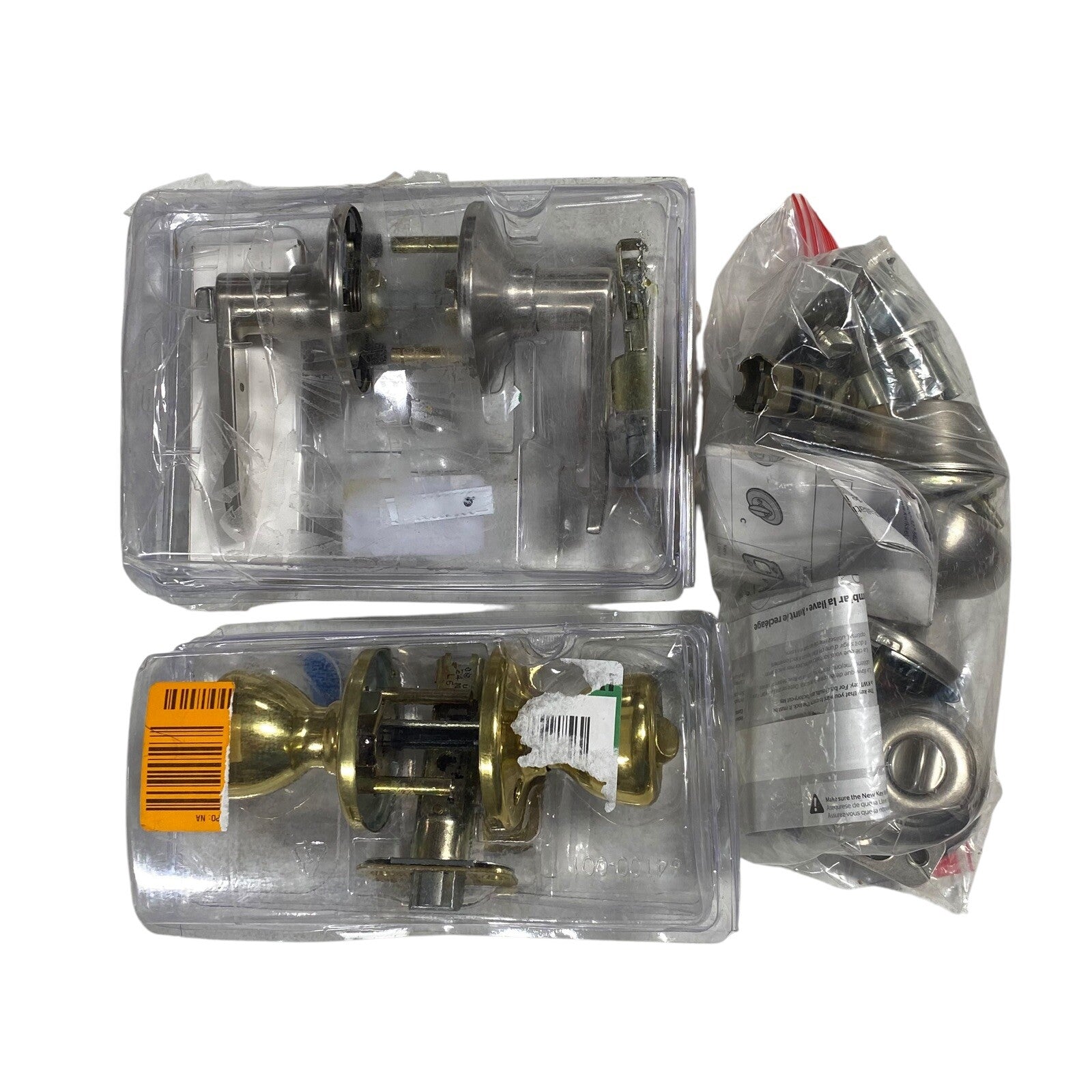 Door Knob Lot No Keys Landlord Special Knob And Levers Gold Silver