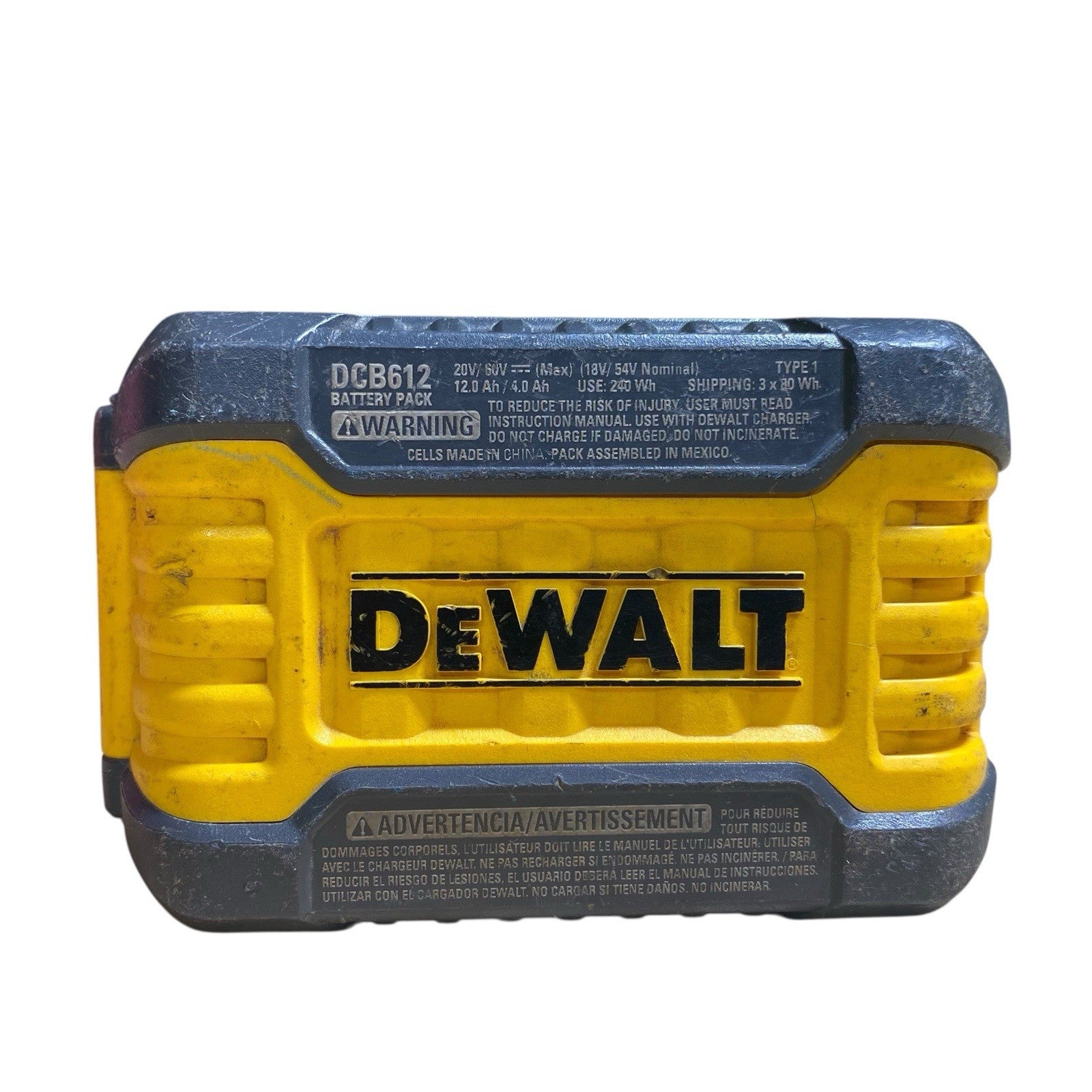 Dewalt 12ah DCB612 Battery Genuine Dewalt PARTS OR REPAIR