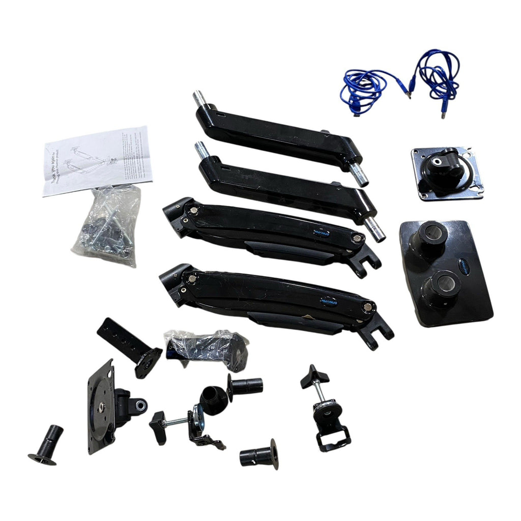 HUANUO Dual Monitor Stand for 13 to 40 inch, Premium Dual Monitor Mount with USB