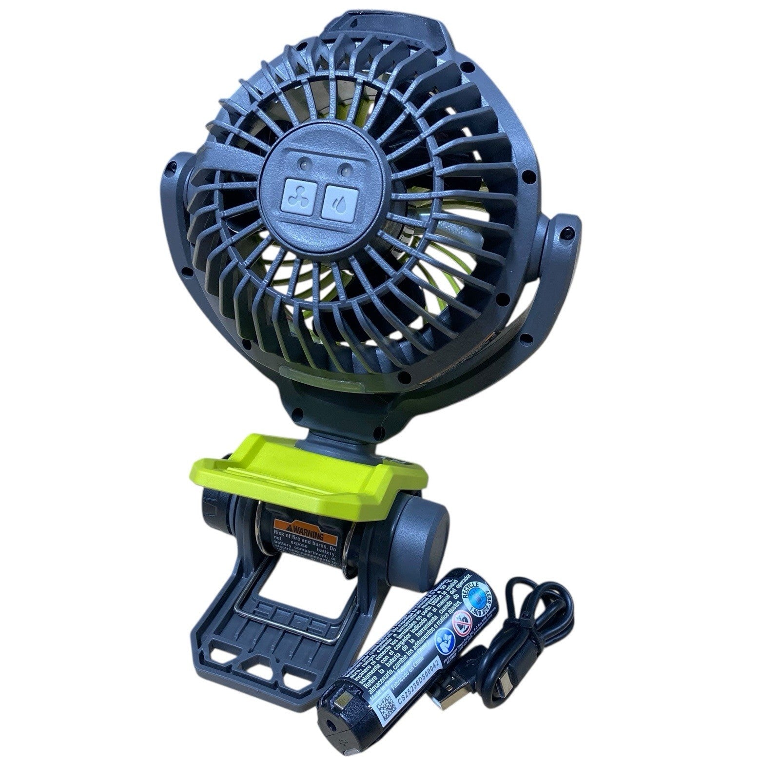 Ryobi Clamp Fan Kit w/ 2.0 Ah USB Lithium Battery  FVF51