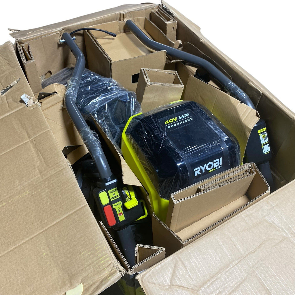 Ryobi 40v HP Electric Brushless Rear Tine Tiller 18", RY40702VNM Kit Combo