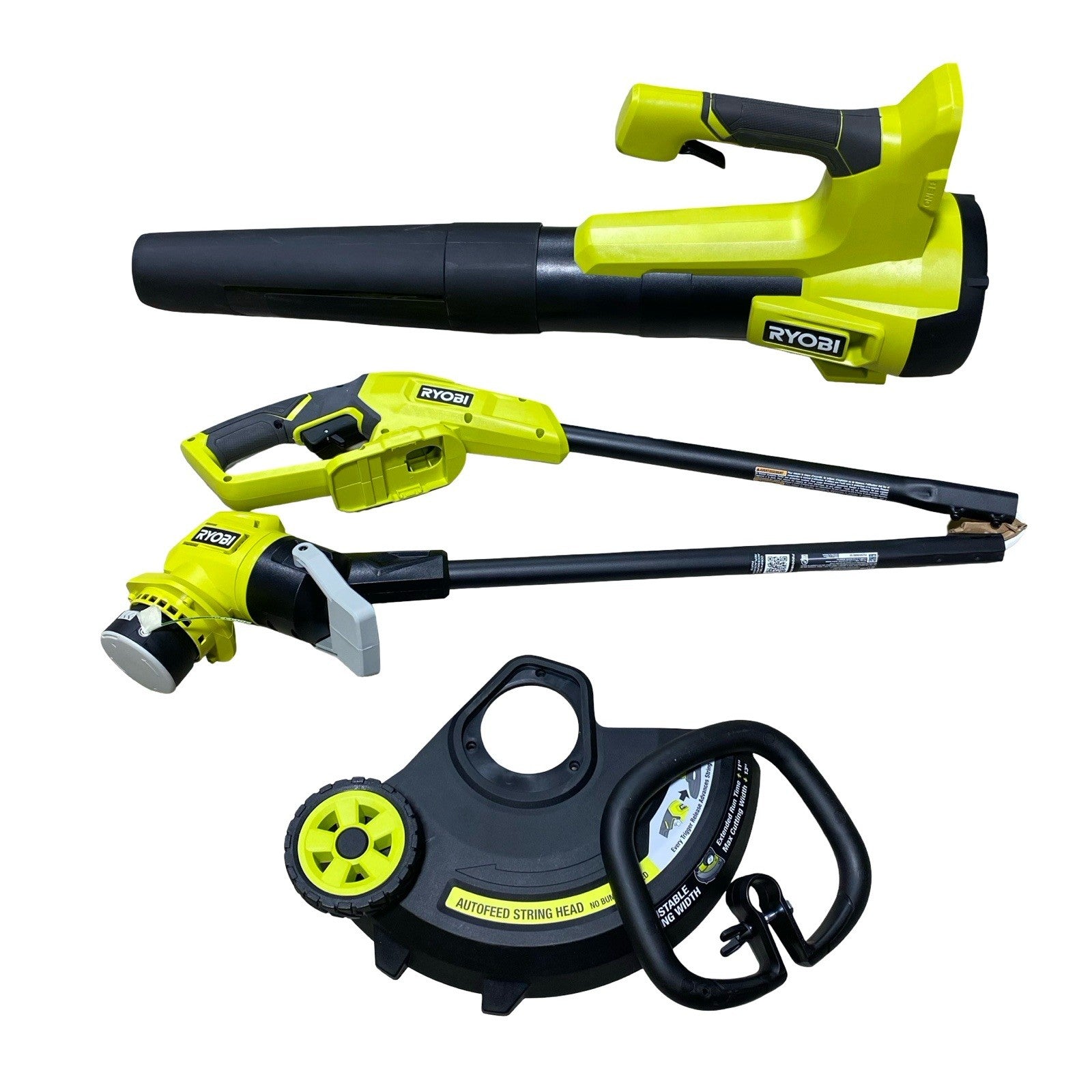 NEW RYOBI ONE+ 18V String Trimmer/Edger, Jet Fan Blower (Tool Only)