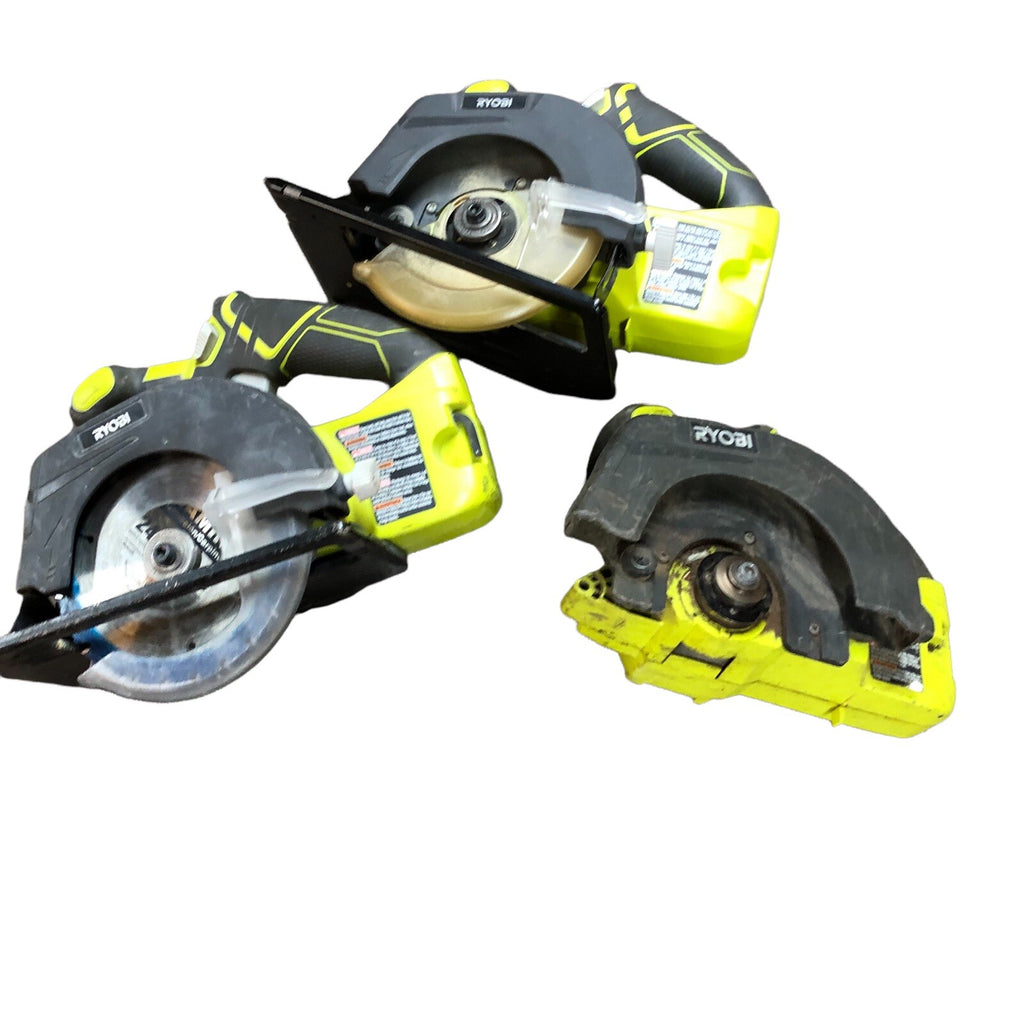 Ryobi 18v p507 1/4 p505 5 1/2 circular saw lot of 3 (PARTS ONLY)