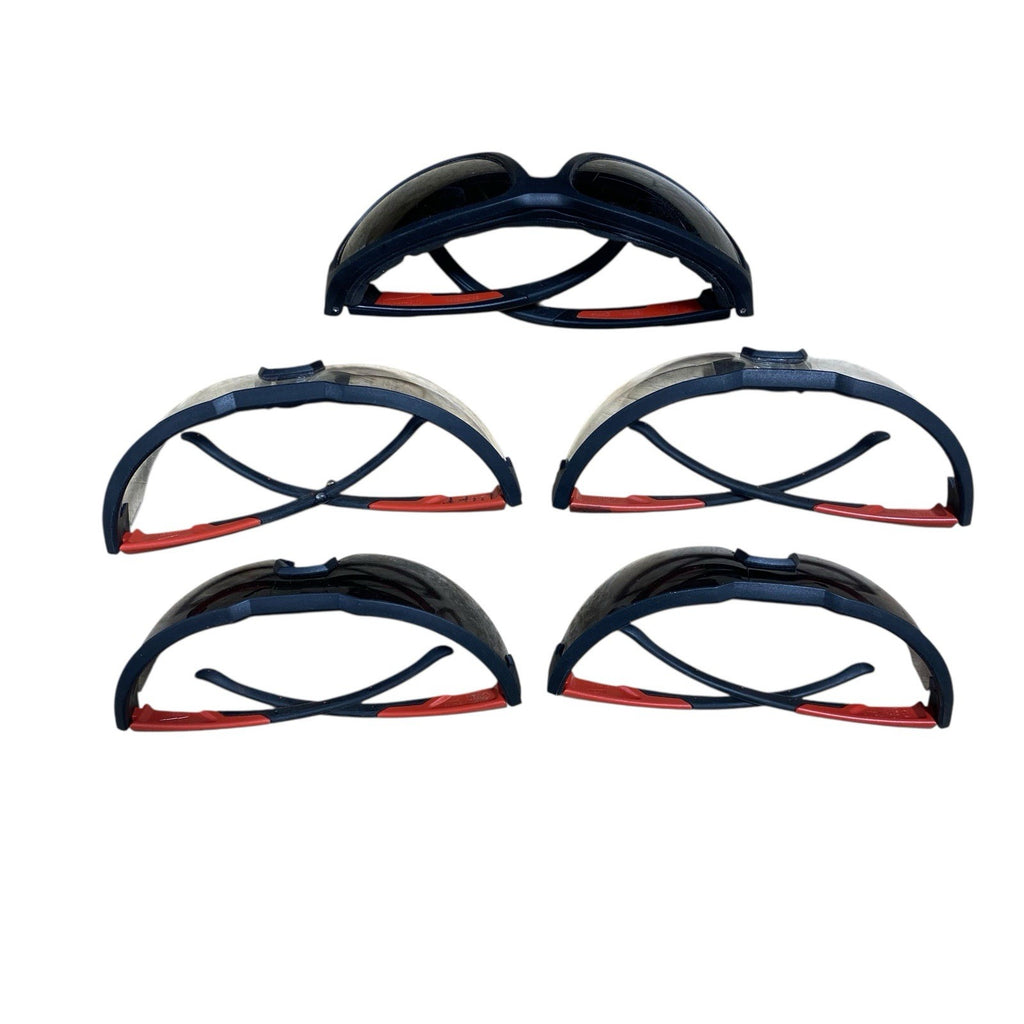 Milwaukee Safety Glasses Lot of 5 Used Clear Tinted - 1 w/ Gasket