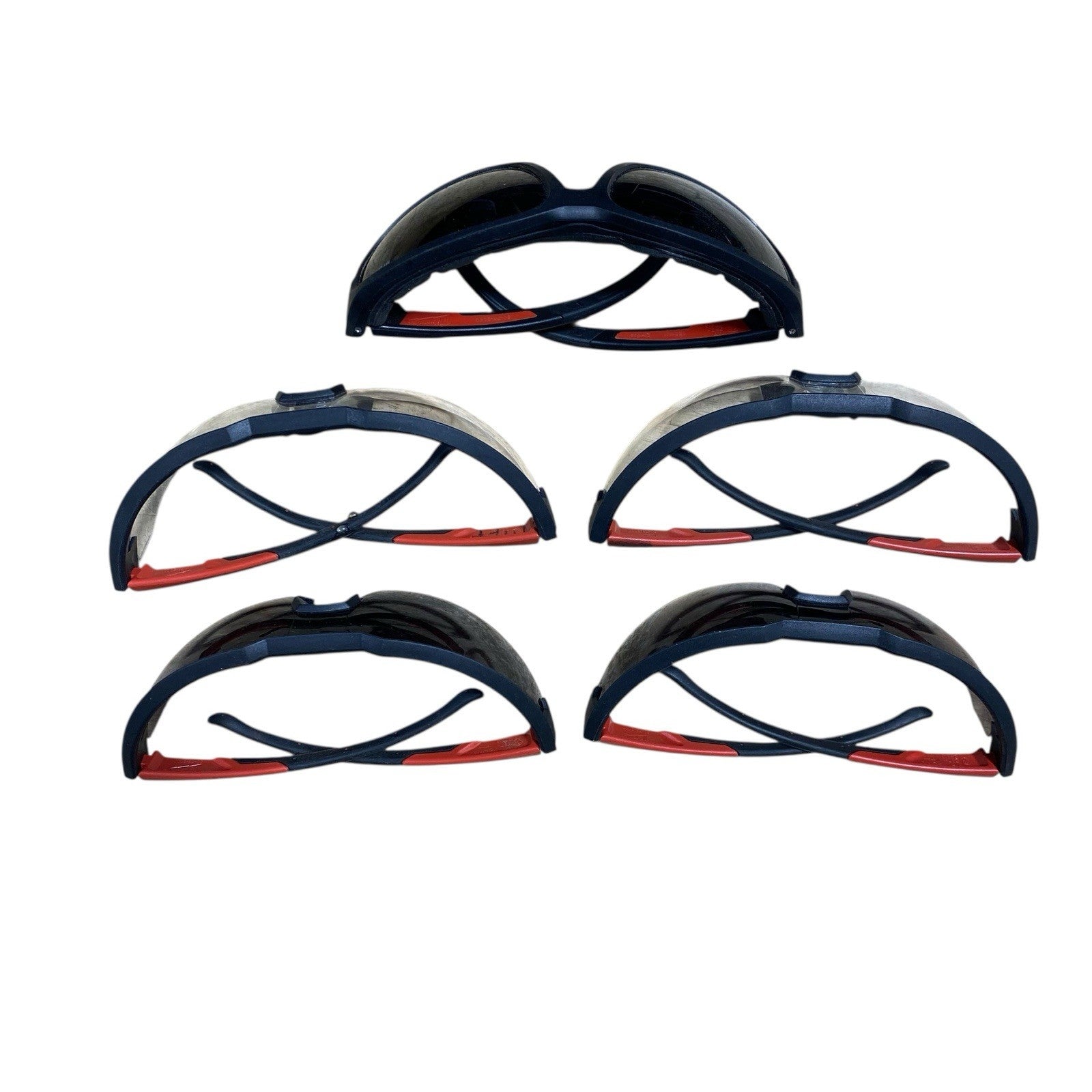 Milwaukee Safety Glasses Lot of 5 Used Clear Tinted - 1 w/ Gasket