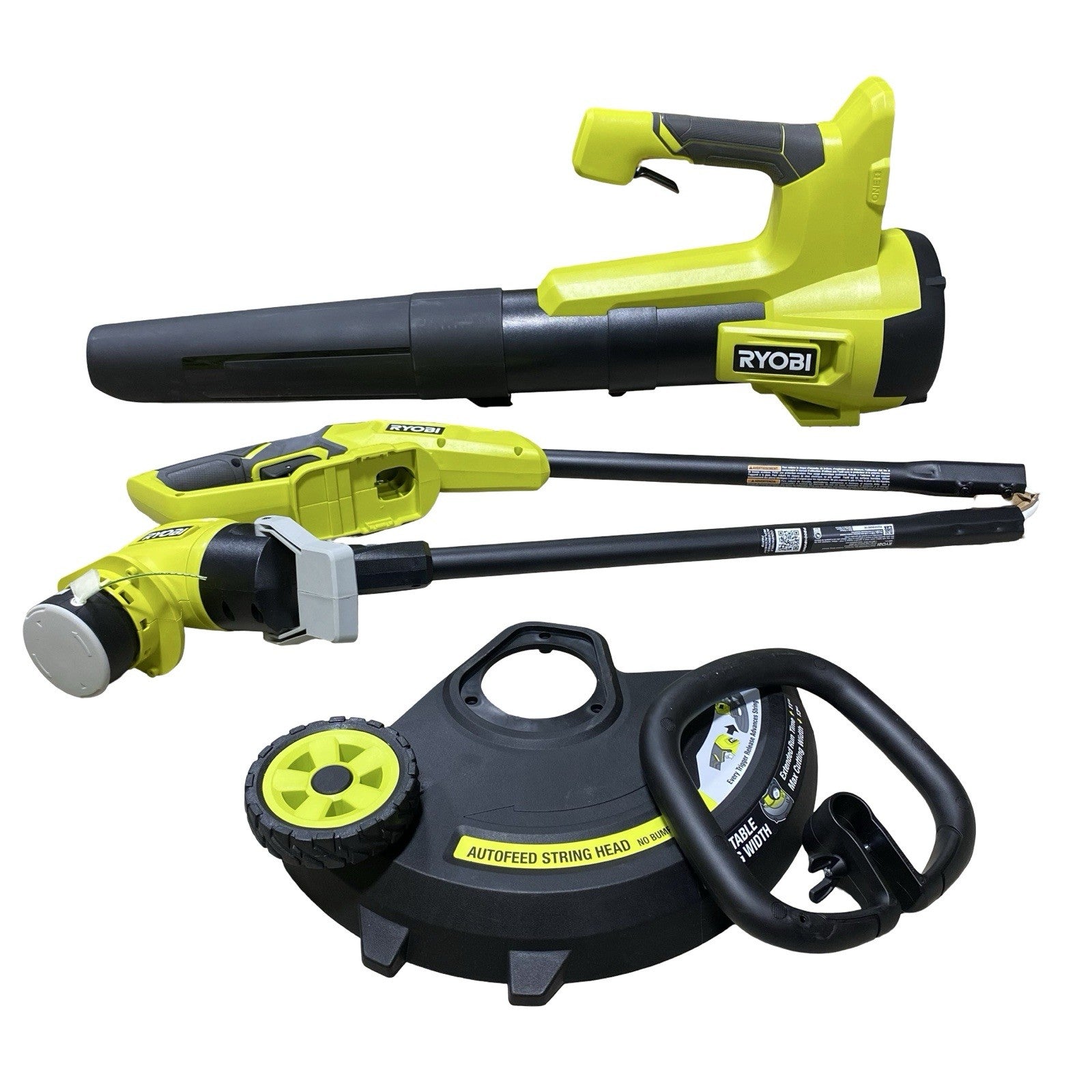 NEW RYOBI ONE+ 18V String Trimmer/Edger, Jet Fan Blower (Tool Only)