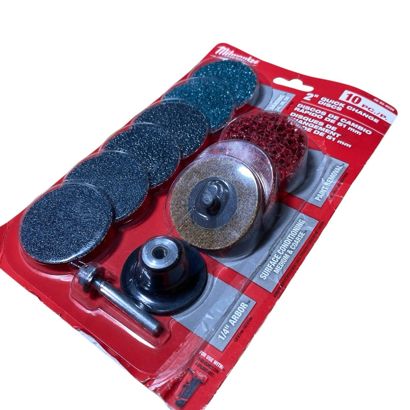 Milwaukee 49-92-9000 2" Quick Disc Surface Prep Sanding Kit for 2485 Grinder