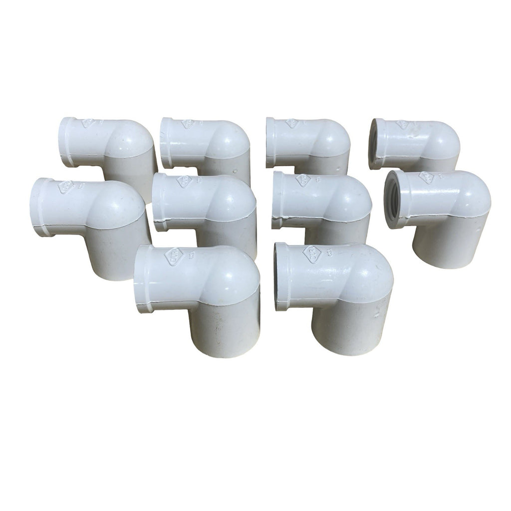 (10-Pk) Dura Elbow Sch. 40 PVC 3/4" x 1/2" Slip x Reducing FPT 407-101