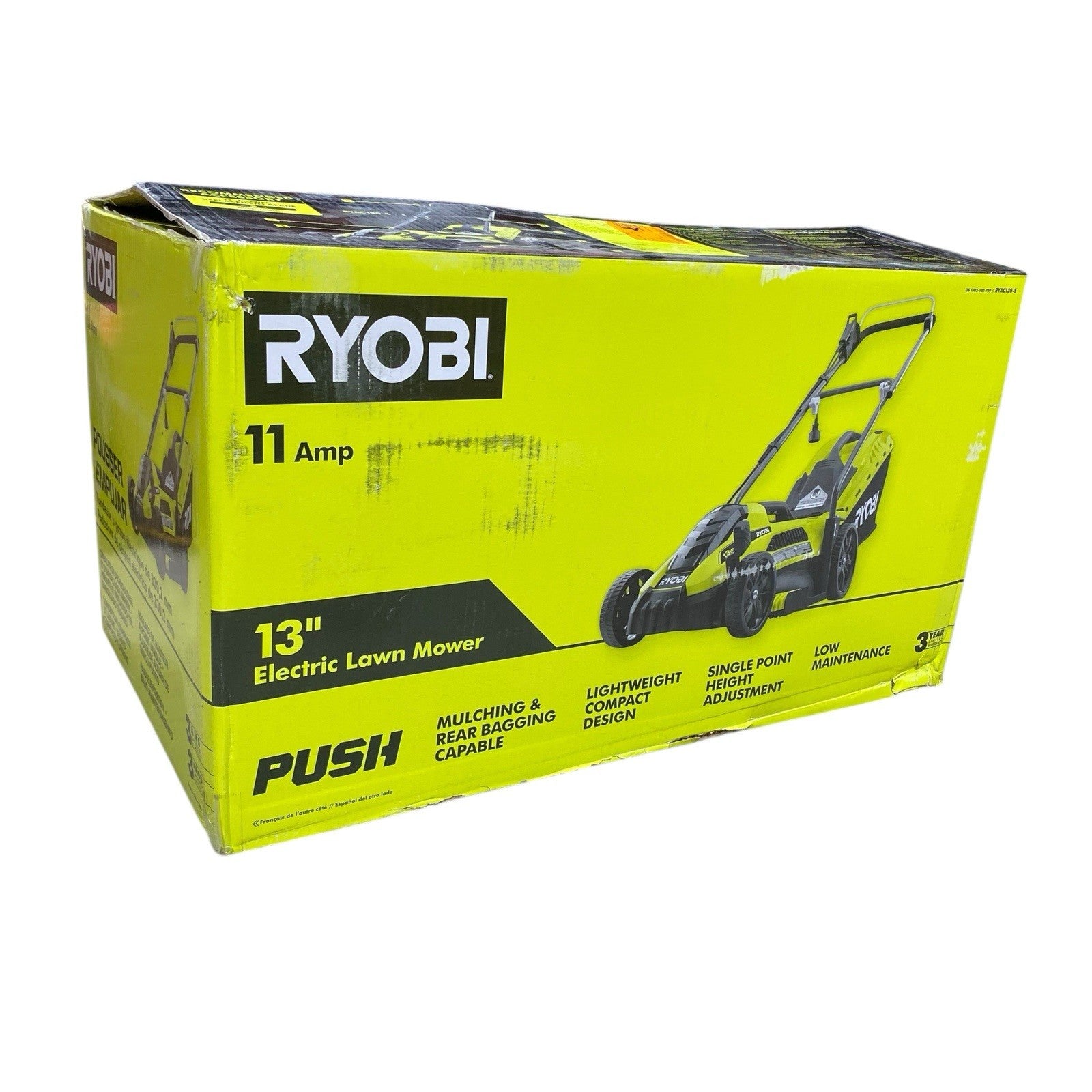 Ryobi RYAC130 13 inch Corded Electric Walk Behind Push Mower