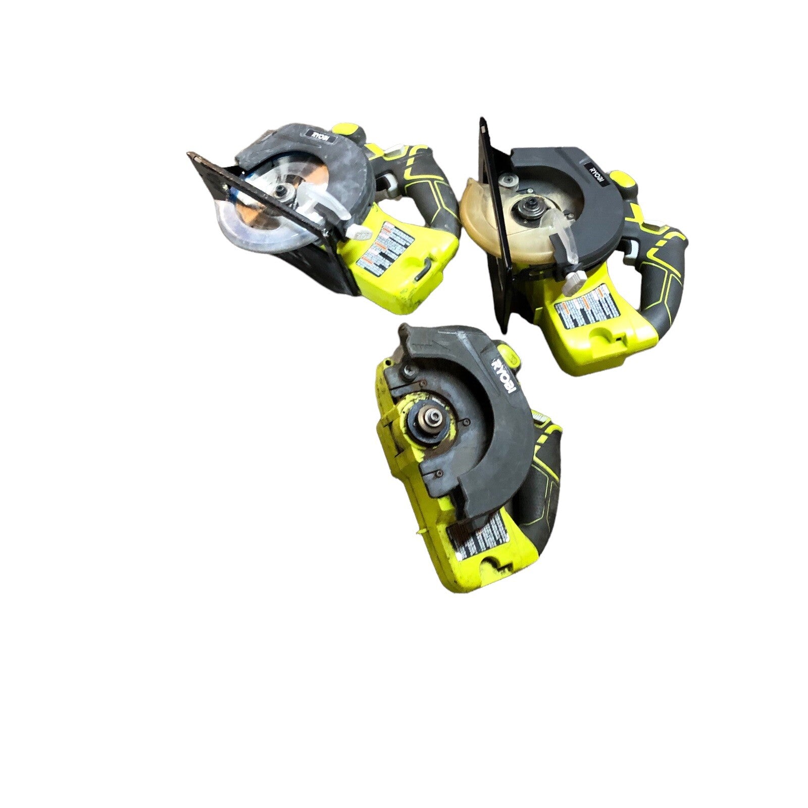 Ryobi 18v p507 1/4 p505 5 1/2 circular saw lot of 3 (PARTS ONLY)