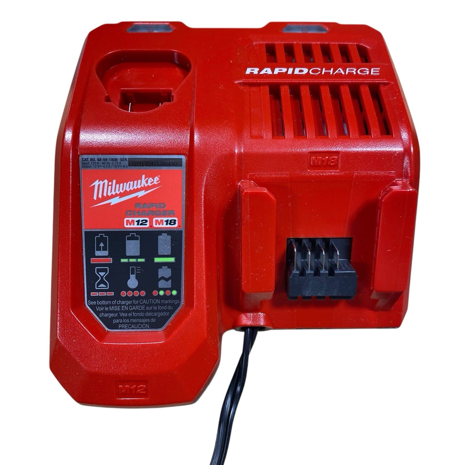Milwaukee 48-59-1808 M12 and M18 Multi-Voltage Rapid Charger