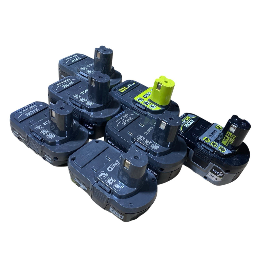 Ryobi Battery Lot of 7 (4Ah, 1.5Ah) 18-Volt Batteries for PARTS OR REPAIR ONLY