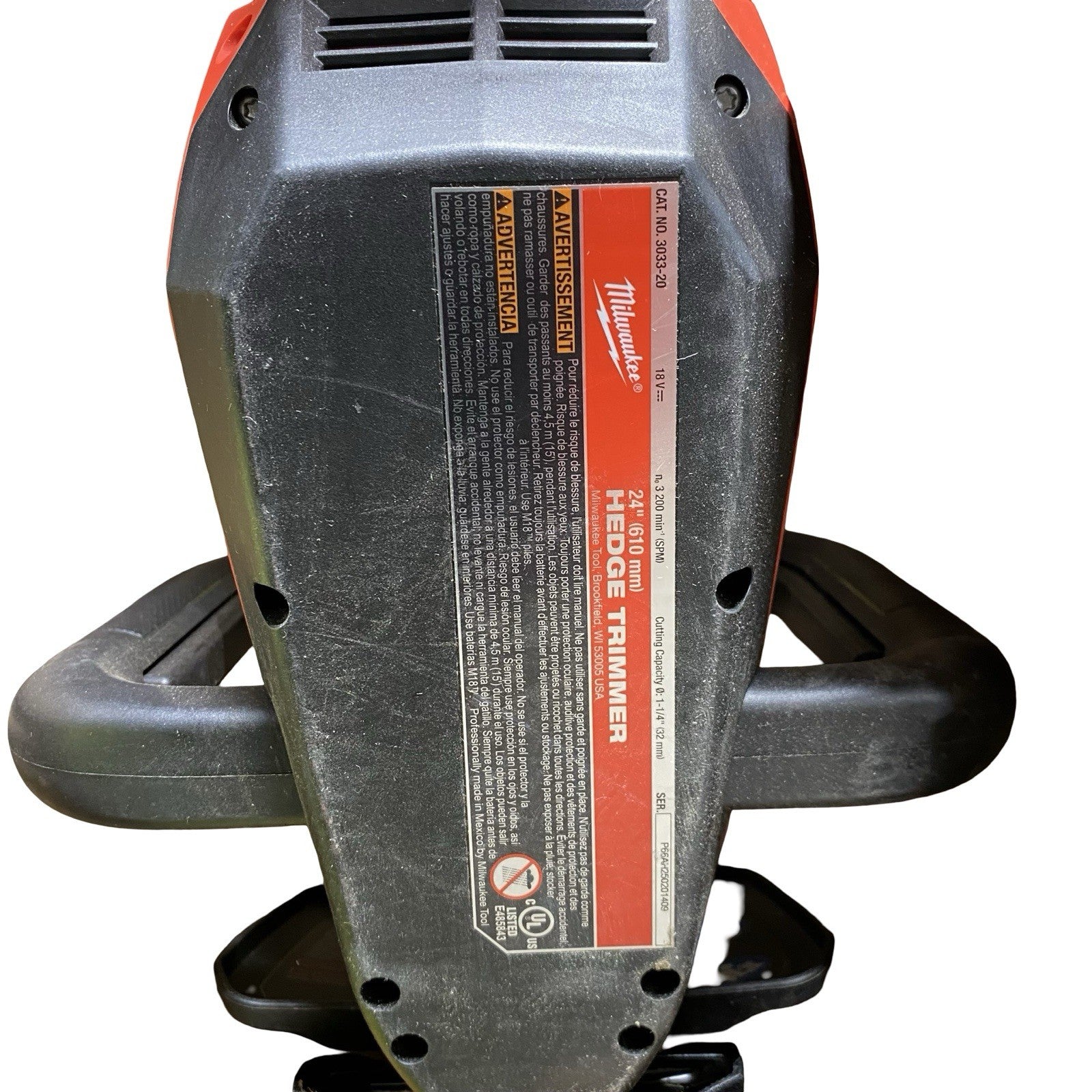 Milwaukee 3033-20 M18 FUEL 18V 24" Cordless Lithium-Ion Hedge Trimmer -Bare Tool