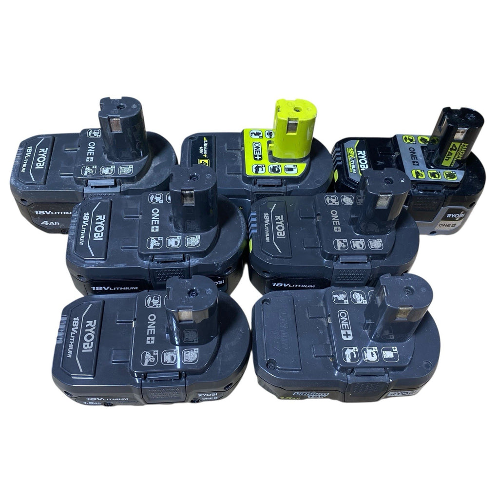 Ryobi Battery Lot of 7 (4Ah, 1.5Ah) 18-Volt Batteries for PARTS OR REPAIR ONLY