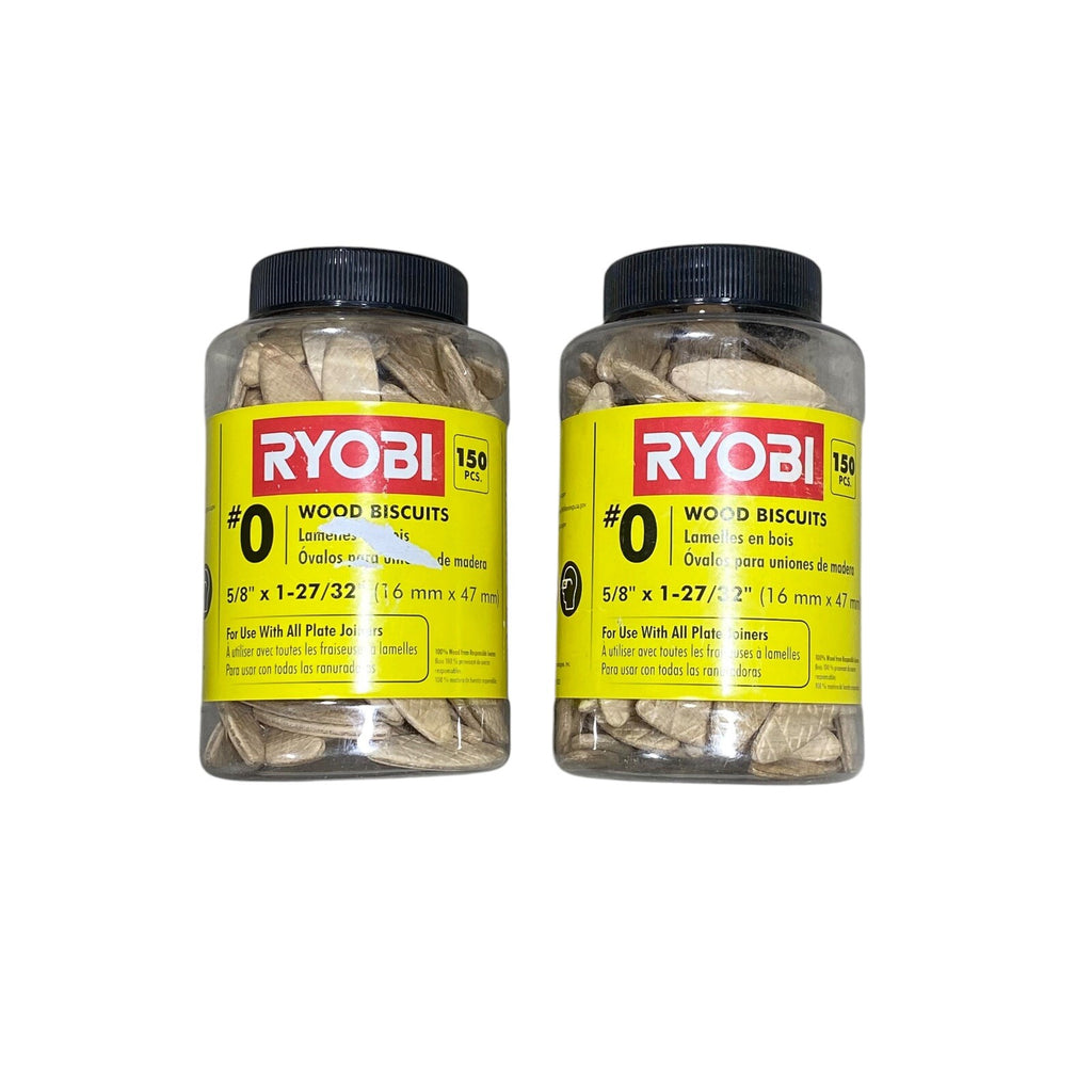 (2) Ryobi A05WB01 #0 FSC Wood Biscuits (150-Piece)