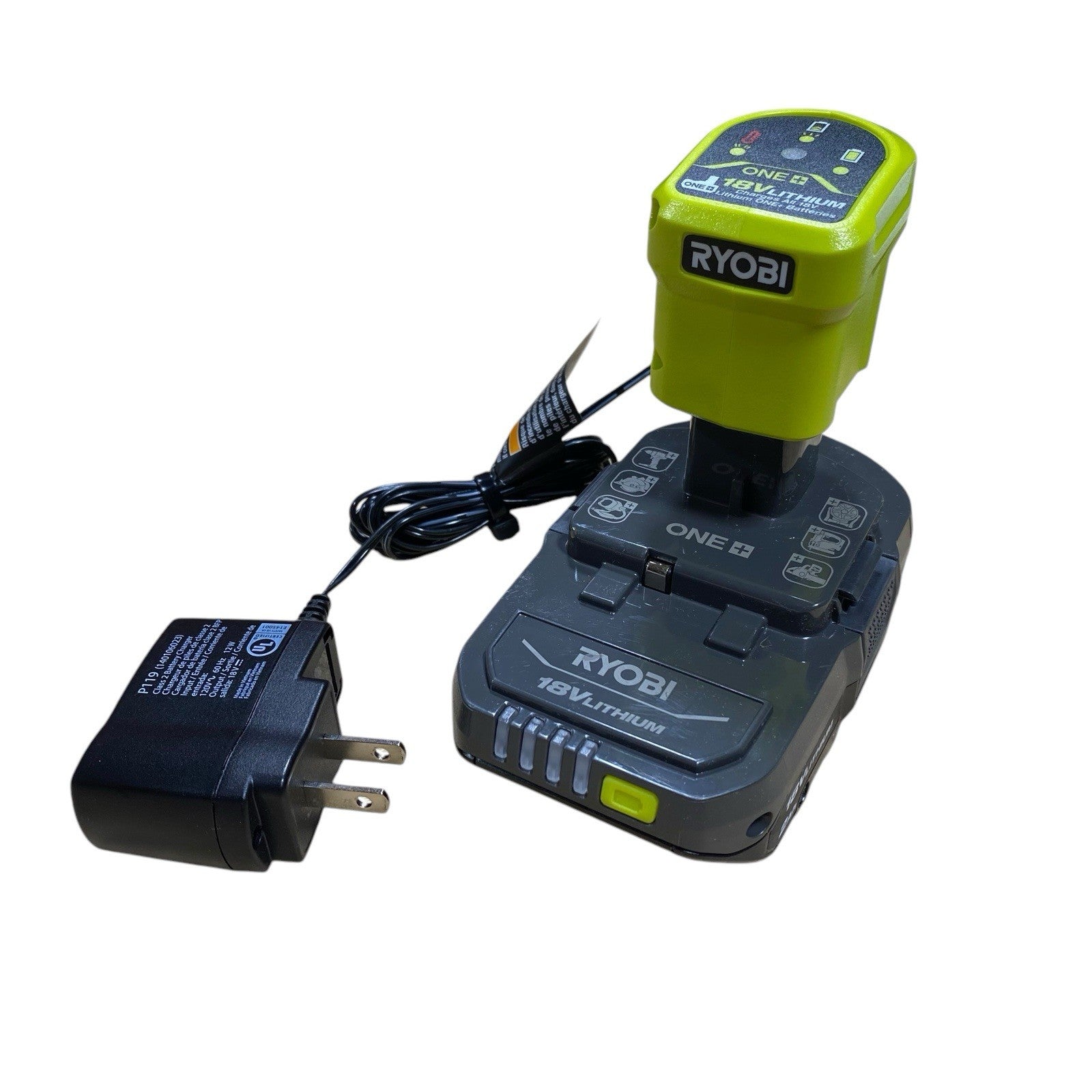 Ryobi P119 18V One+ Lithium Battery Charger With Battery PBP006