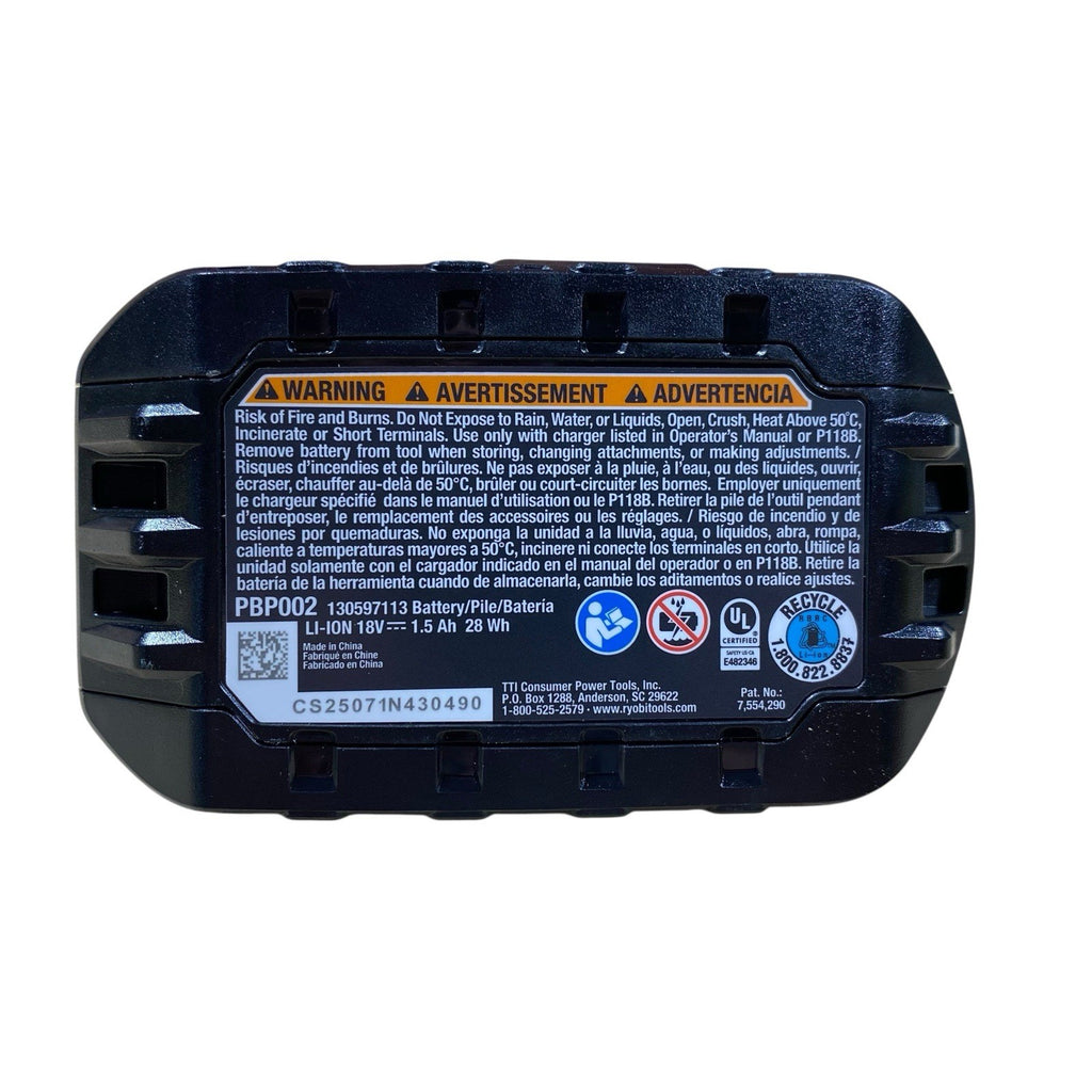 RYOBI - ONE+ 18V Lithium-Ion 1.5 Ah Battery - PBP002