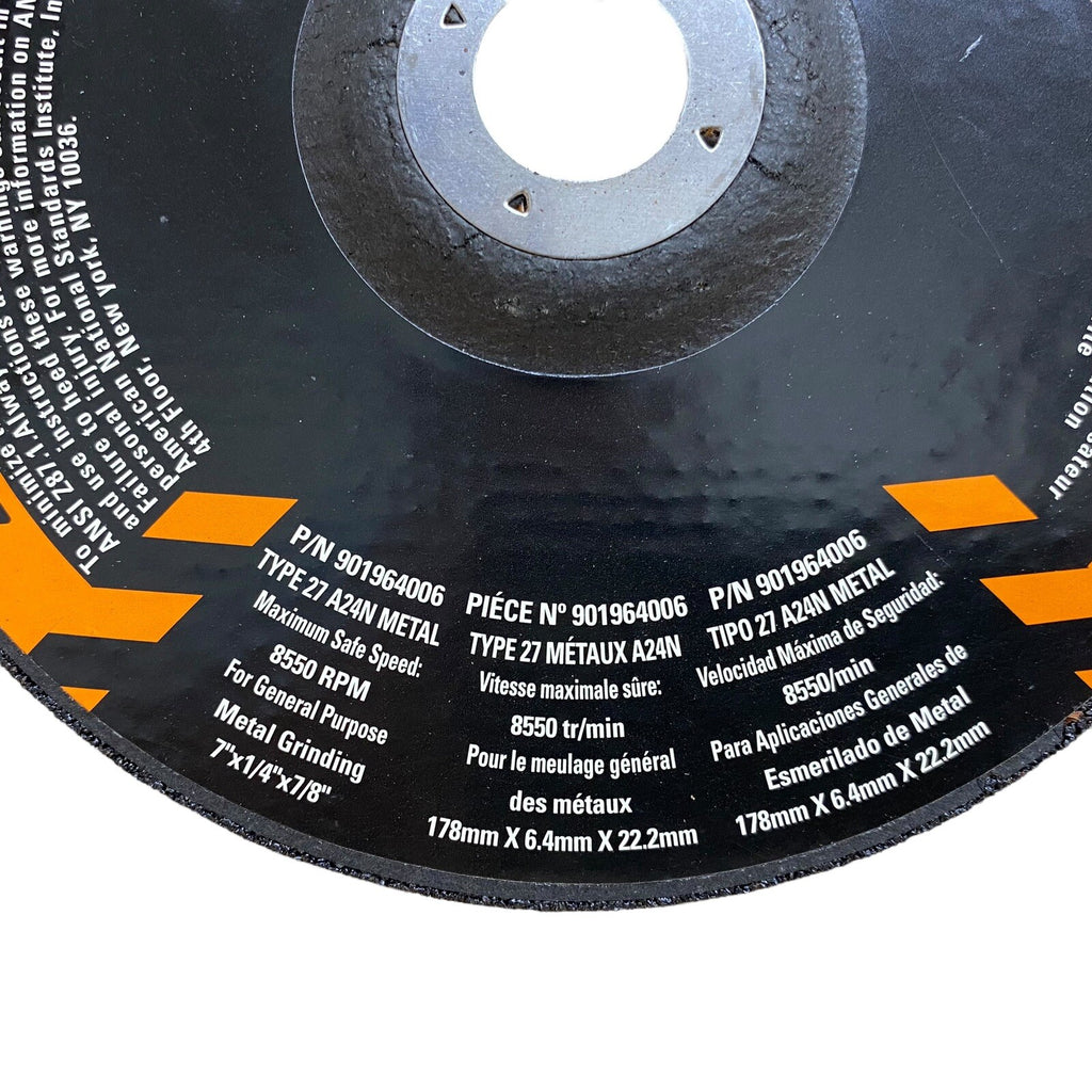 7” Grinding Wheel For Use With RIDGID R1020/R10202 7" CORDED ANGLE GRINDER X2