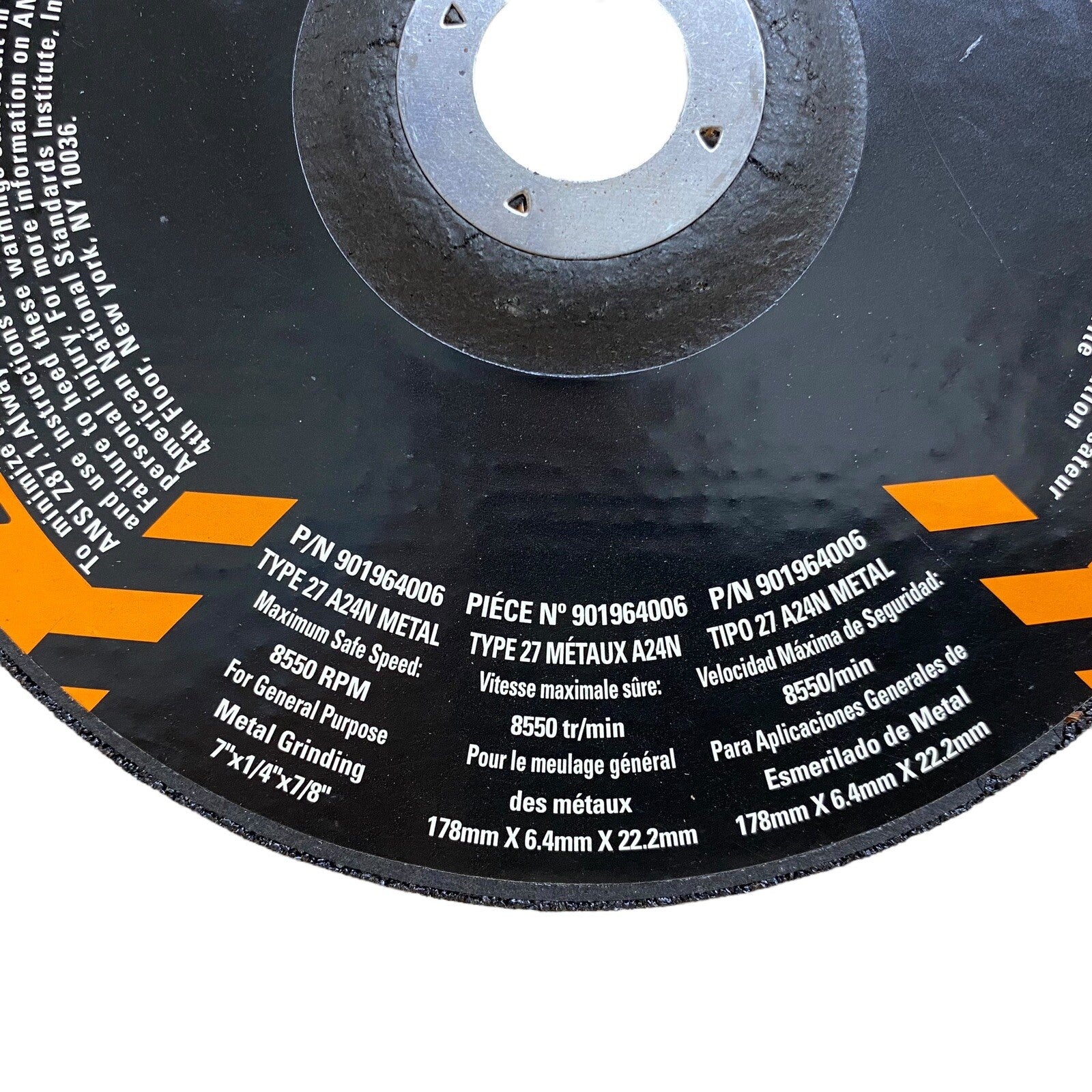 7” Grinding Wheel For Use With RIDGID R1020/R10202 7" CORDED ANGLE GRINDER X2