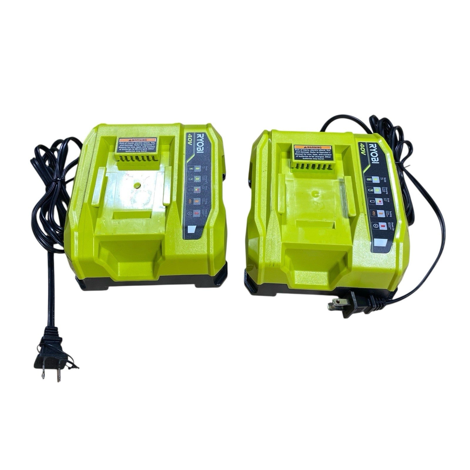 RYOBI ONE+ 40-Volt Chargers X3 LOT for PARTS OR REPAIR ONLY