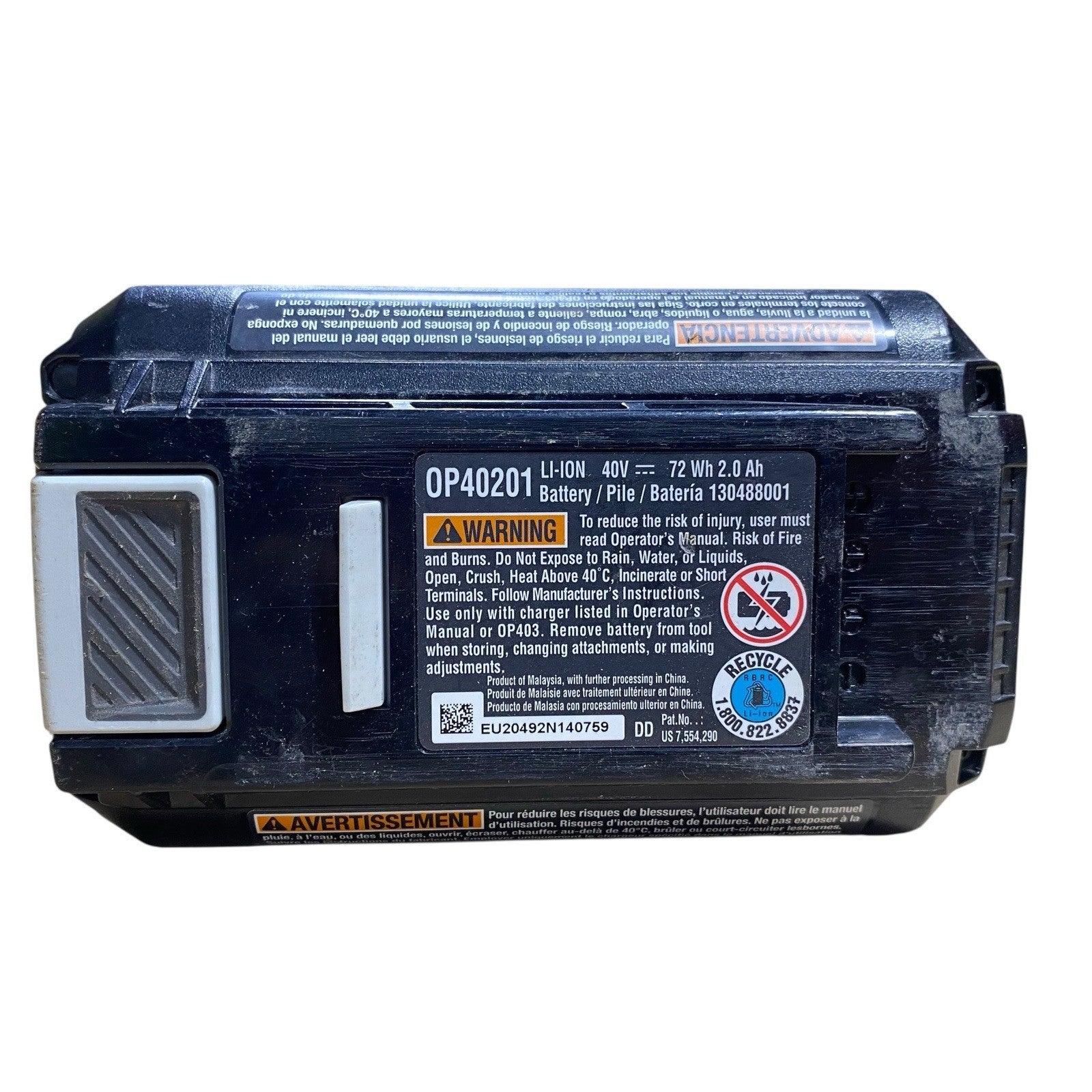 Genuine OEM RYOBI OP40201 40V 2.0 AH Lithium-Ion Battery