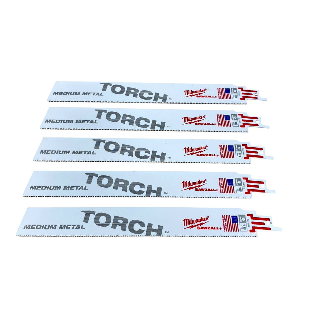 5 Brand New Milwaukee 9" 18 TPI Sawzall Reciprocating Saw Blades  48-00-5788