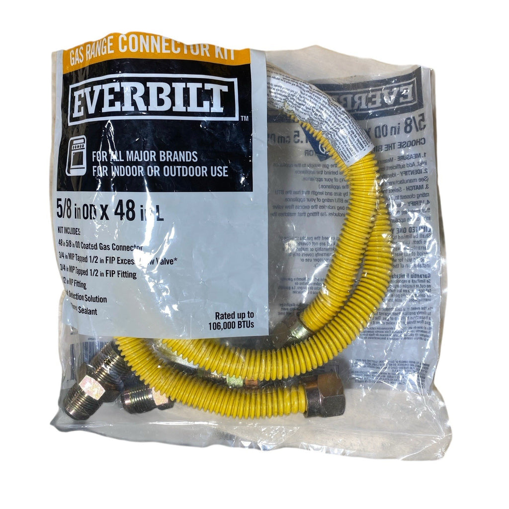 Everbilt Gas Range Connector Kit Yellow 4' 98255