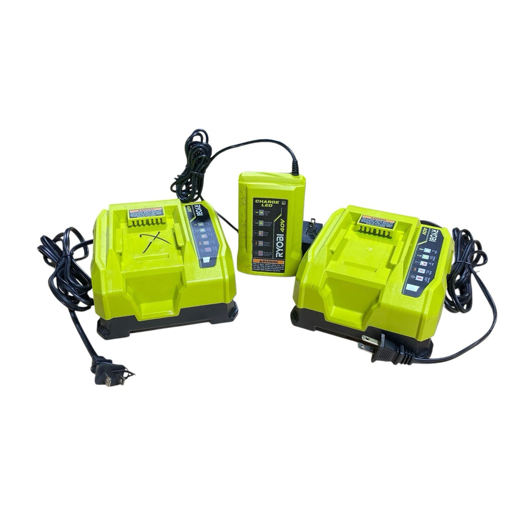 RYOBI ONE+ 40-Volt Chargers X3 LOT for PARTS OR REPAIR ONLY