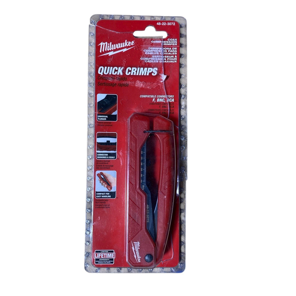 Milwaukee 48-22-3072 Coax Compression Crimper Quick Crimps
