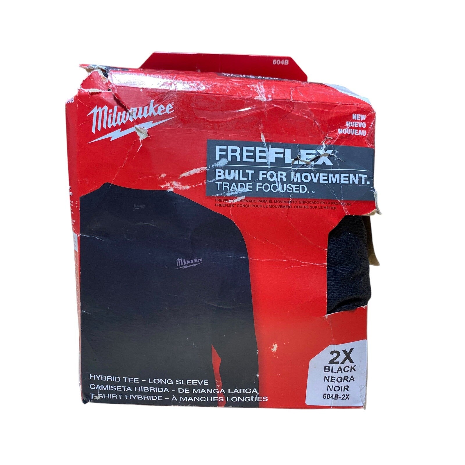 Men's 2X-Large Black Cotton/Polyester Long-Sleeve Hybrid Work T-Shirt