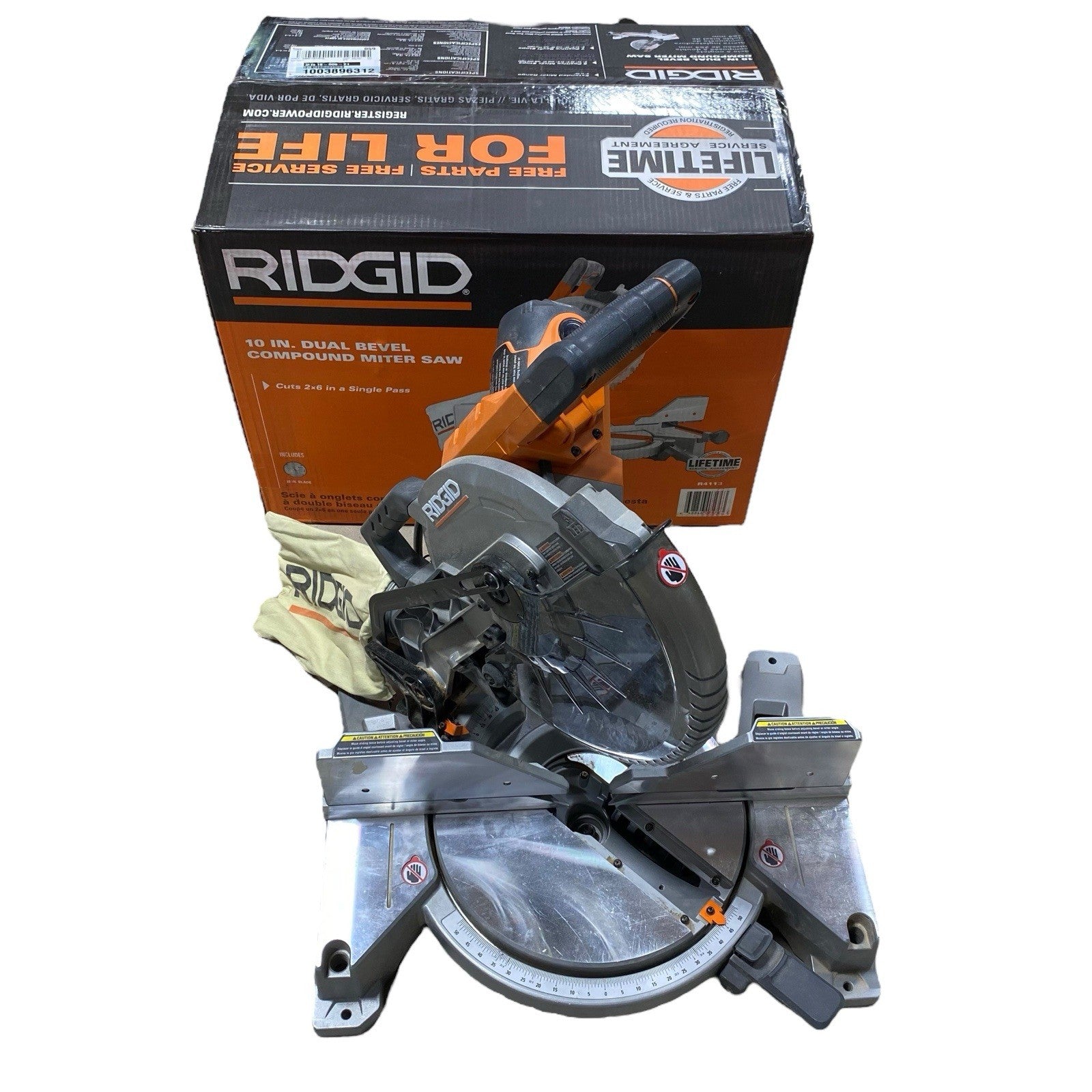 RIDGID Miter Saw R4113 10" Dual Bevel Compound Miter Saw Free Shipping