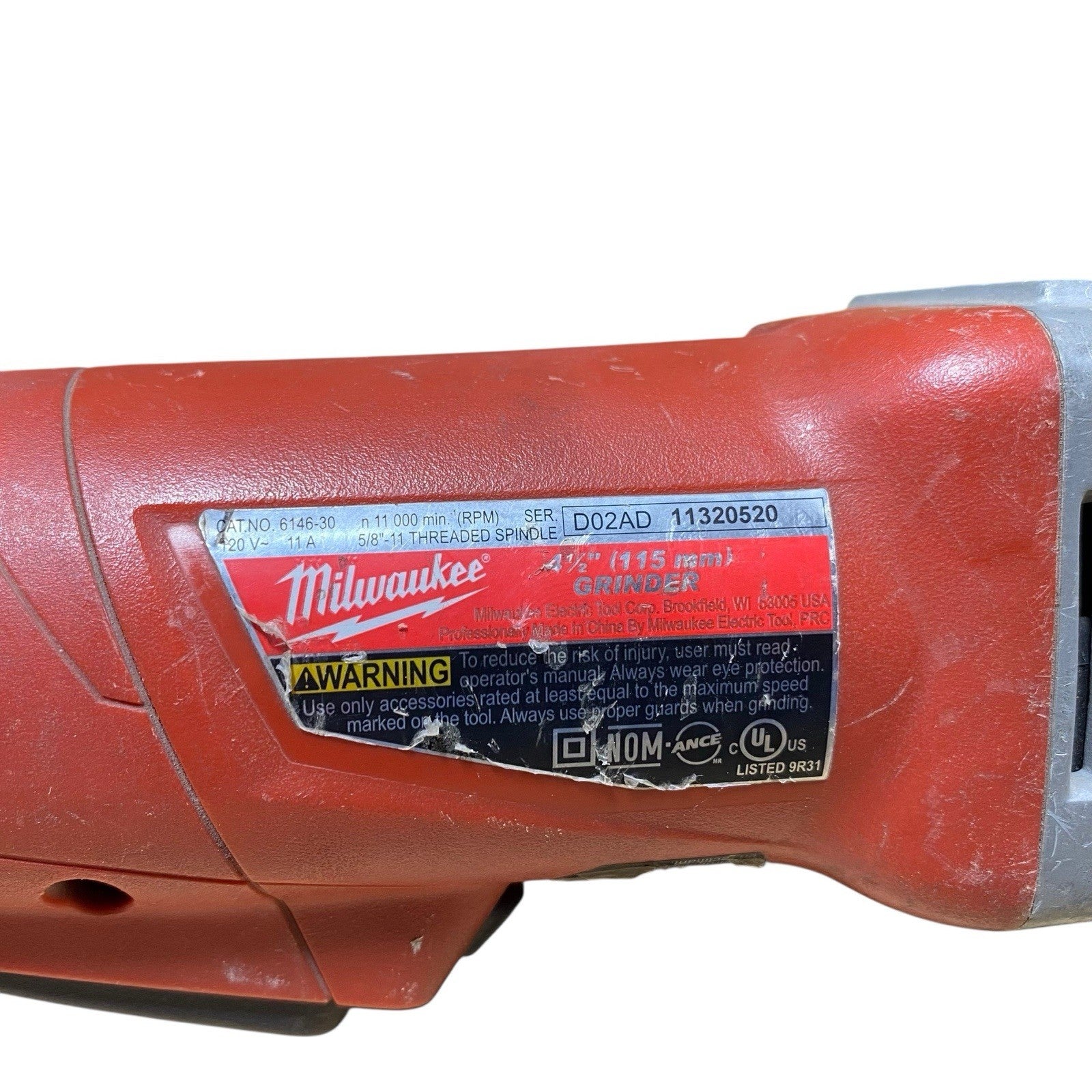 Milwaukee 6146-30 4 1/2 in Grinder Model Lock-On Paddle Switch