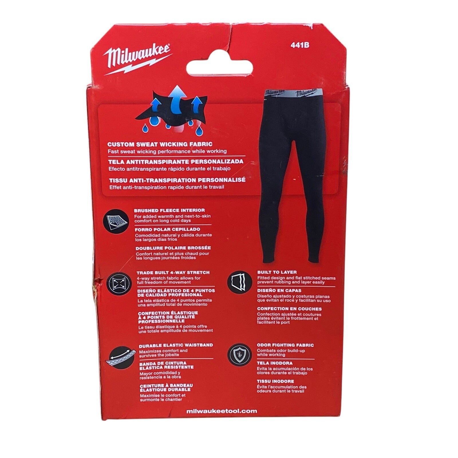 Milwaukee Men's Medium Black Workskin Thermal Underwear Base Layer Pants