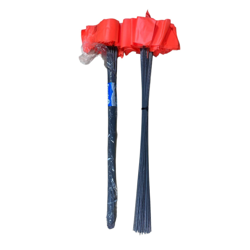 2 Pk Empire Stake Flags Steel Staff Orange 3.5" x 2.5" 78-002