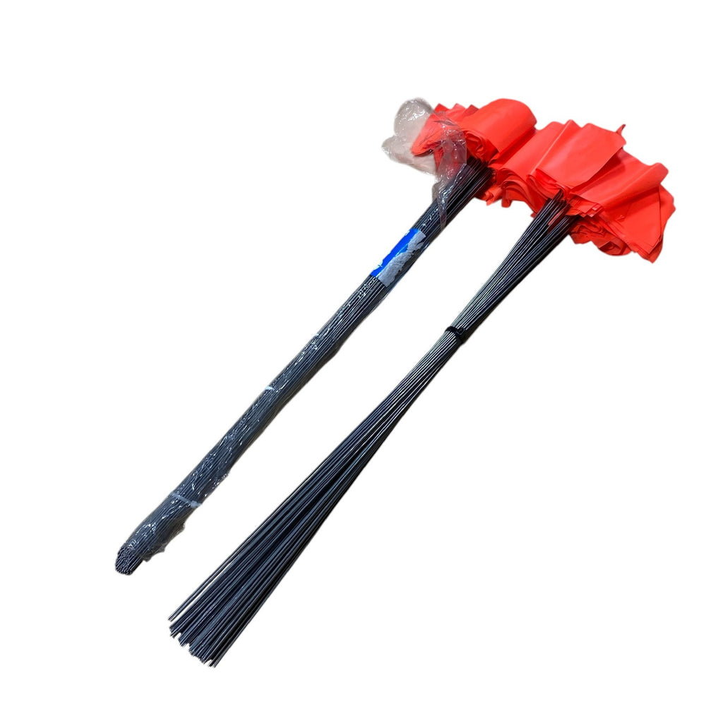 2 Pk Empire Stake Flags Steel Staff Orange 3.5" x 2.5" 78-002