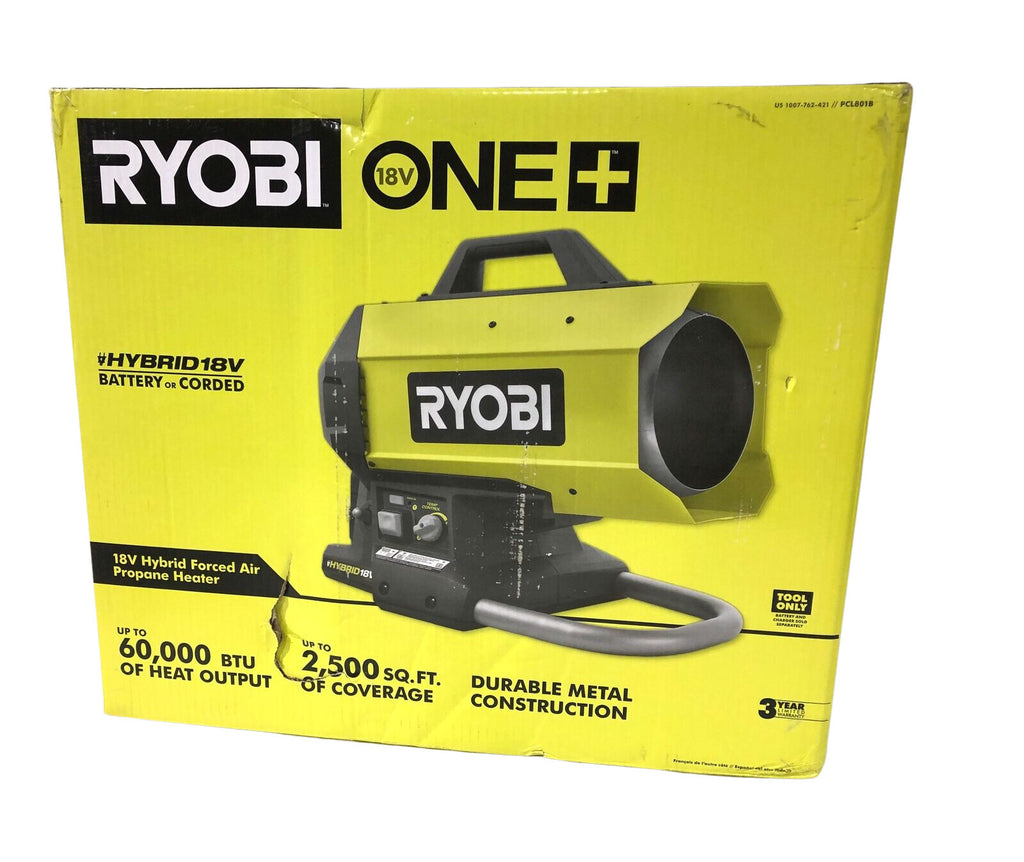 Ryobi PCL801B ONE+  Cordless Hybrid Forced Air Propane Heater (Tool Only)
