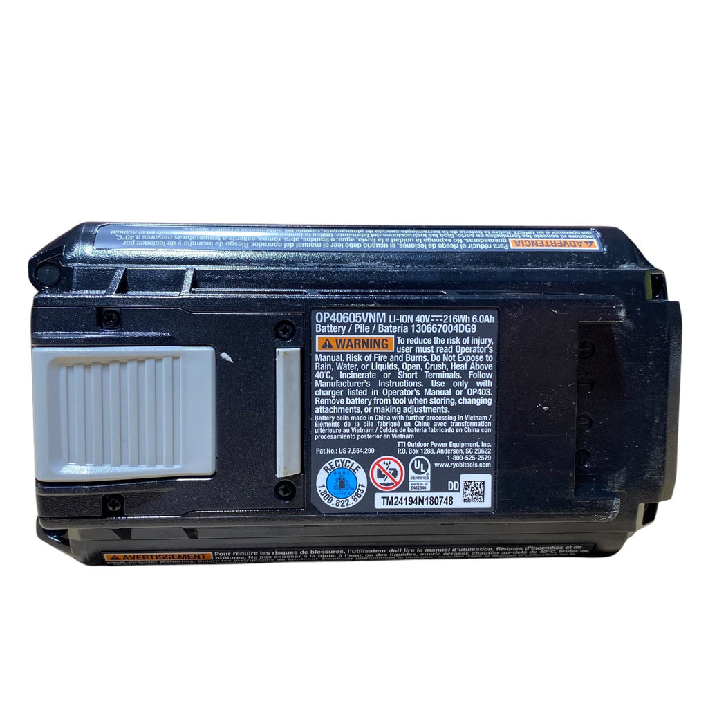 GENUINE OEM Ryobi 40V 40-Volt Lithium-Ion 6.0 AH Battery OP40605