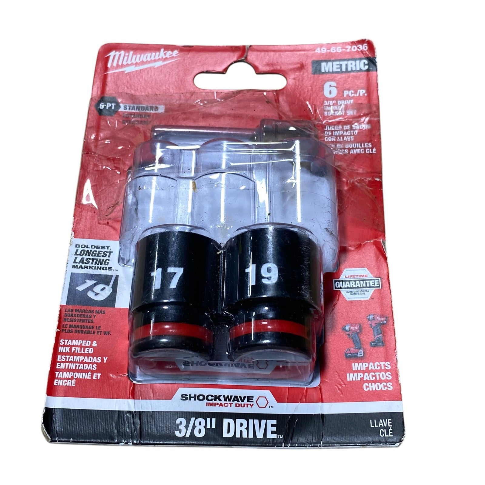 Milwaukee SHOCKWAVE Impact Duty 3/8" Drive Metric Socket Tool Set | AS SHOWN