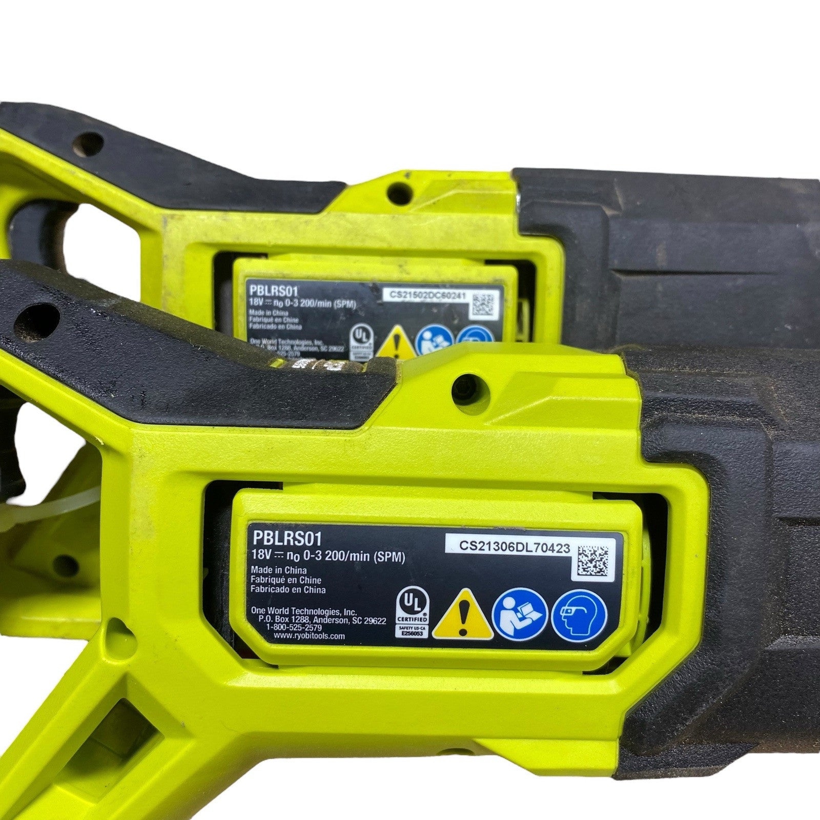 2- Ryobi ONE+ HP 18V Reciprocating Saw (Bare Tool Only) PBLRS01 PARTS OR REPAIR