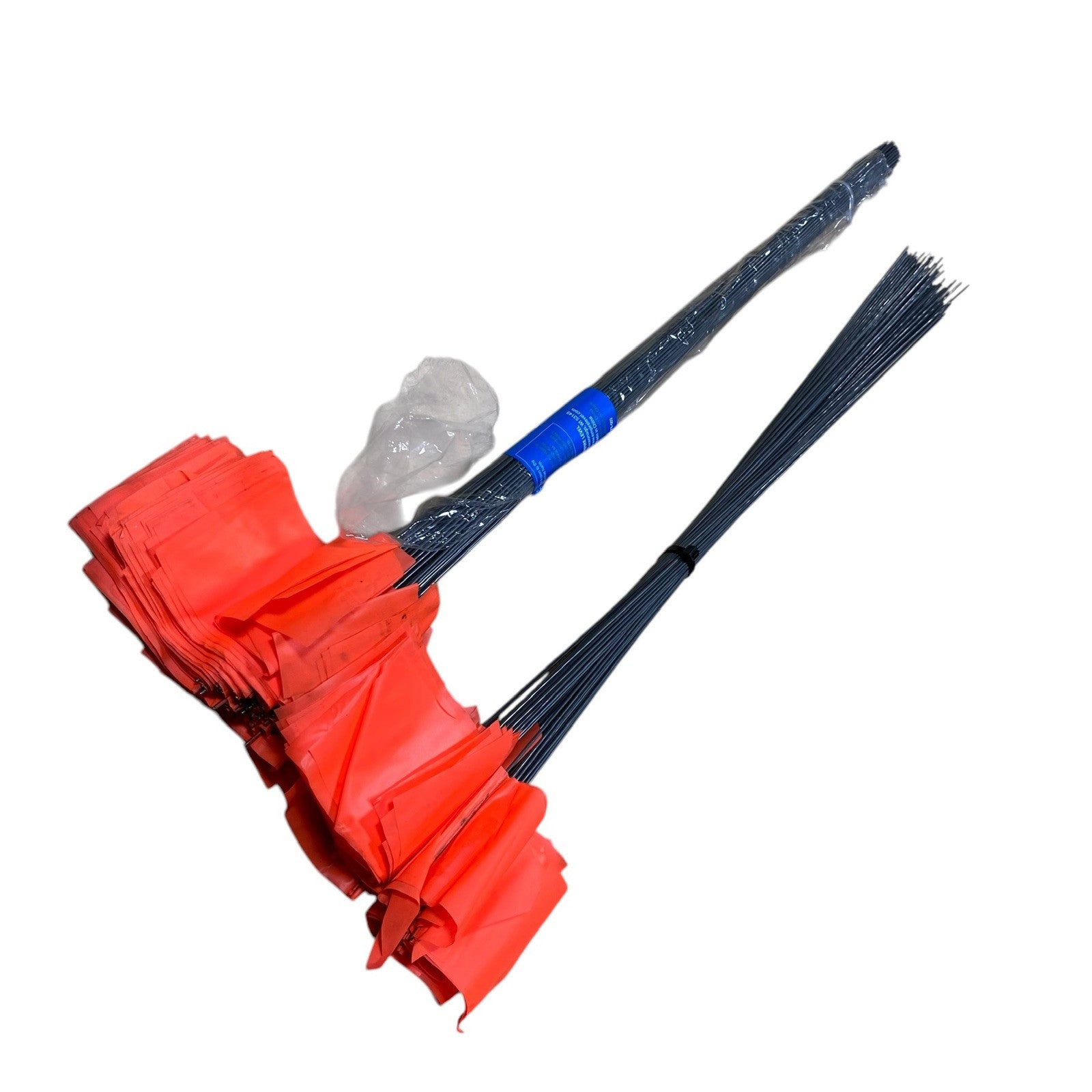 2 Pk Empire Stake Flags Steel Staff Orange 3.5" x 2.5" 78-002