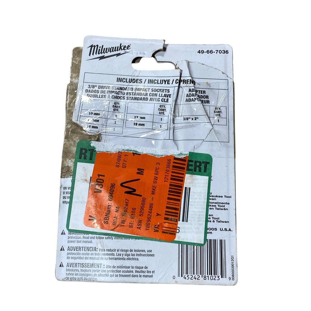 Milwaukee SHOCKWAVE Impact Duty 3/8" Drive Metric Socket Tool Set | AS SHOWN