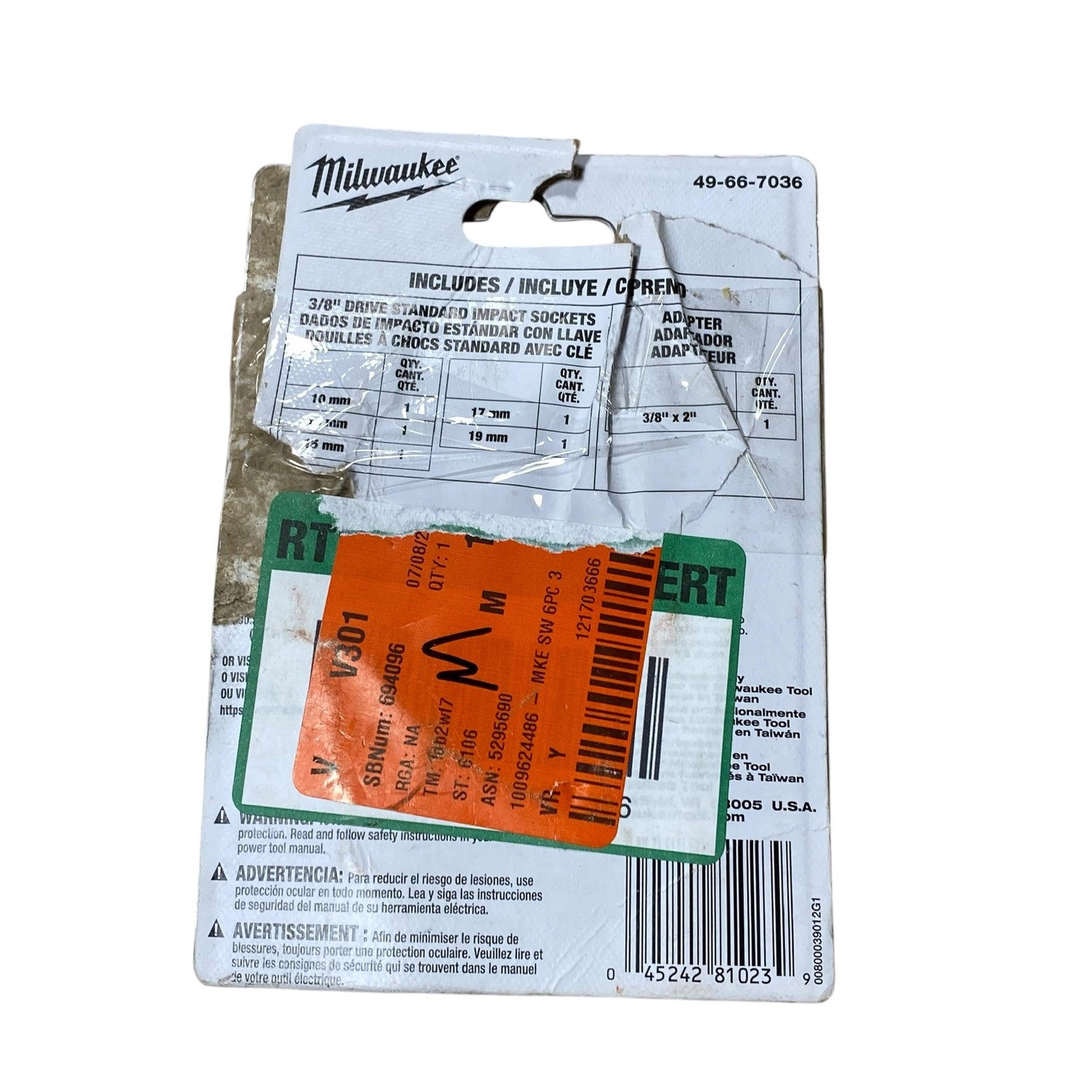 Milwaukee SHOCKWAVE Impact Duty 3/8" Drive Metric Socket Tool Set | AS SHOWN