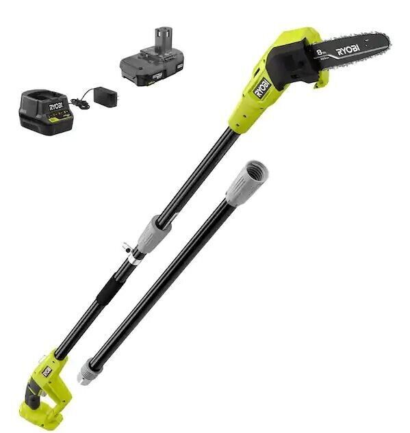 RYOBI P2510 ONE 18V Cordless Pole Saw READ FULLY - NEEDS CHAIN TENSIONER